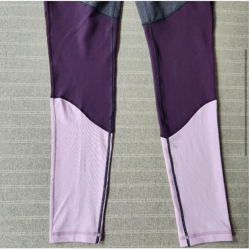 CALIA by Carrie Underwood Colorblock Leggings Gray Purple Mesh Size‎ Medium - Picture 4 of 8
